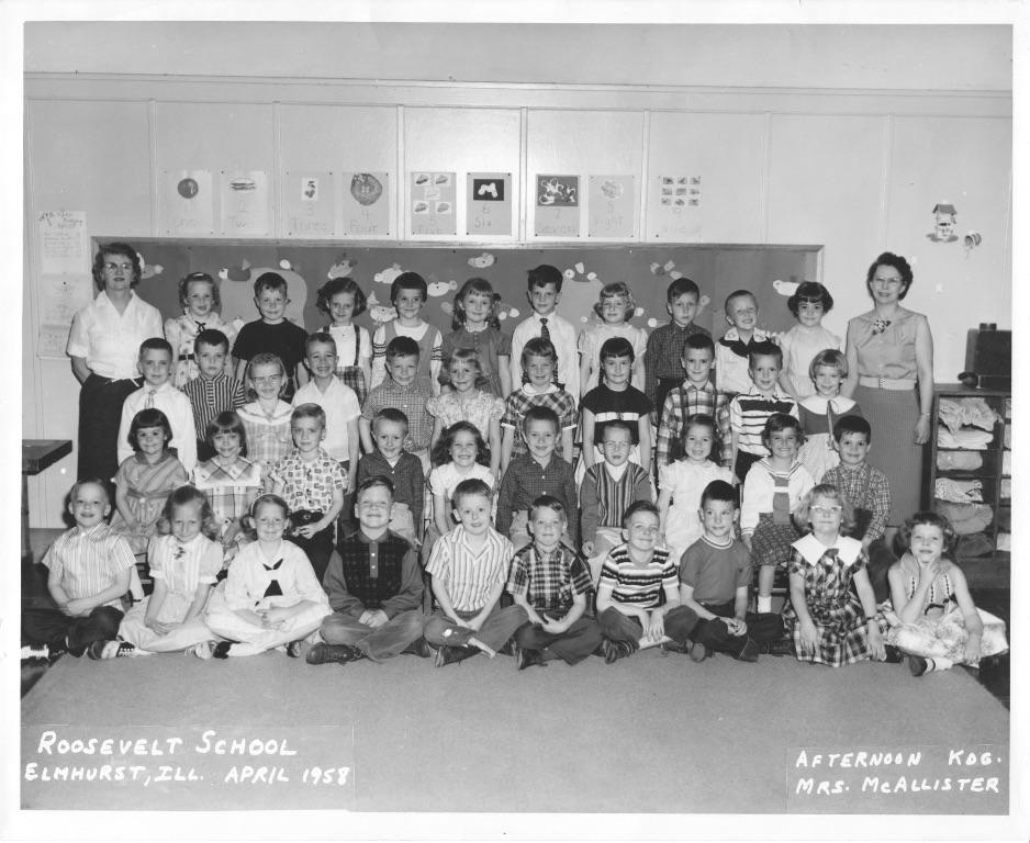Kindergarten Roosevelt 1958, Mrs. McAllister