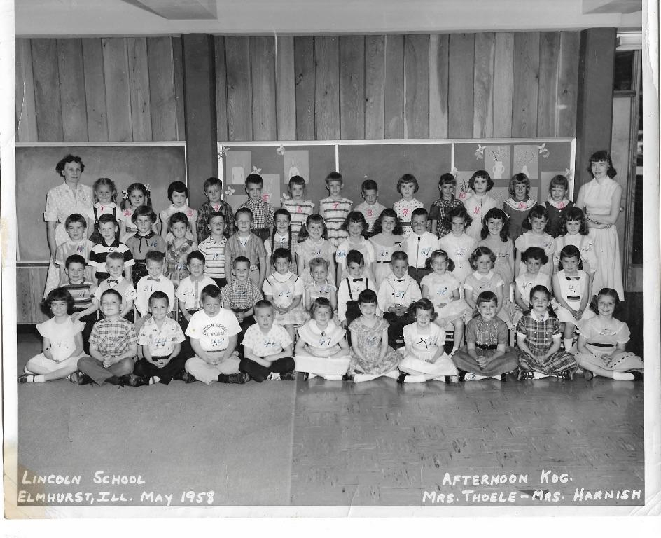 Lincoln Kindergarten PM 1958, Mrs. Thoele & Mrs. Harnish