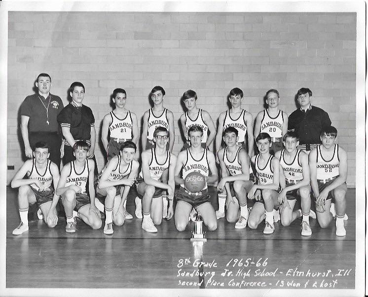 Sandburg Jr. High 1966 8th Grade Basketball Team