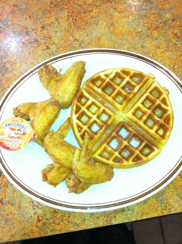 OUR FAMOUS CHICKEN & WAFFLES