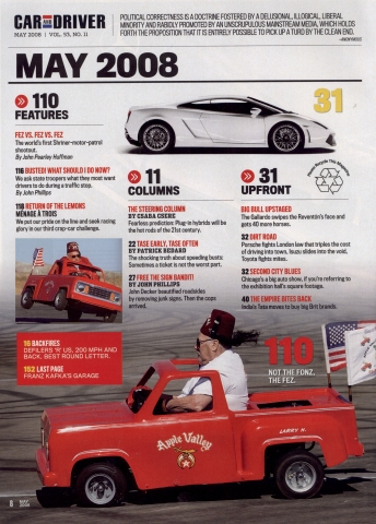 My Dads Shriner car photos in Car and Driver Magazine