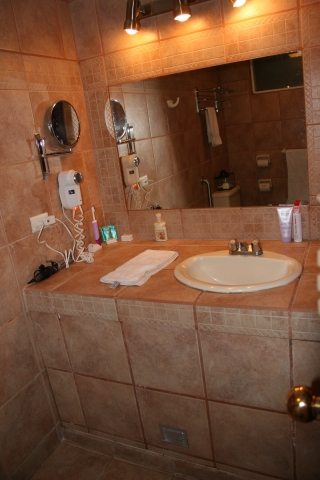 Our bathroom at Apartotel Cristina