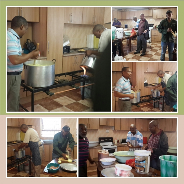 23 March 2014, SoA day, Mt. Zion, AME Church, Bloemfontein, South Africa.

Brothers cooking/preparing food for the day.

Chefs: Bros Padi Mokodutlo, Totta Moeti, Philemon Mokgele, Teboho Mothibi, Molefi Monaheng and Asisstant Onkgopotse Maboe. Late co