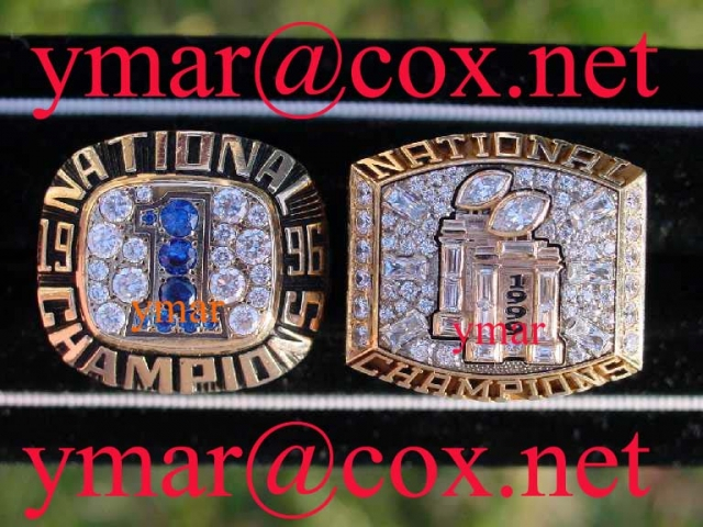 1996 Florida National Championship and 1999 Florida State National Championship Rings