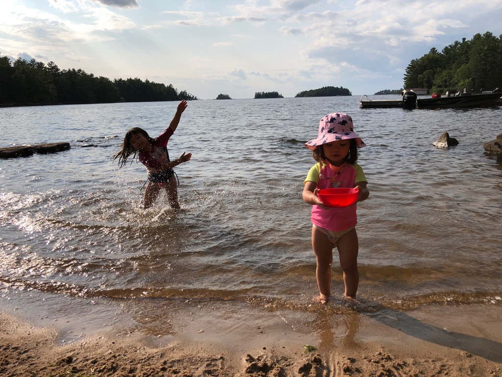 Kids at the beach.