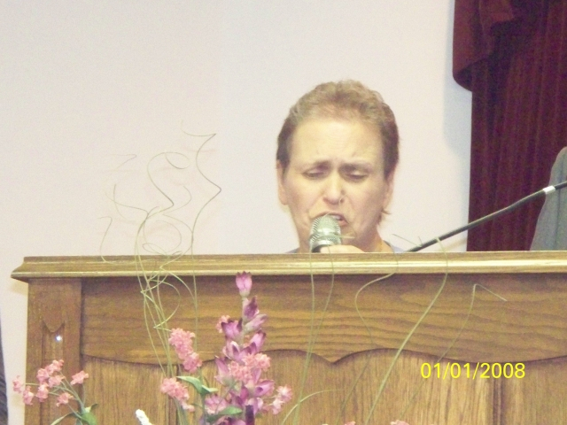 Its been said that the pulpit looks like its singing when Sharon does a song.  Now that I look at it, they are right!