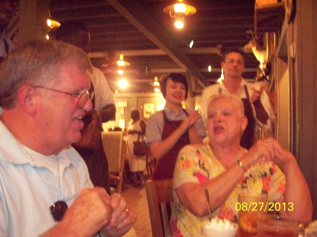 Gary and his better half, Mary celebrating Garys 65th at Botangs in Bessemer, AL.