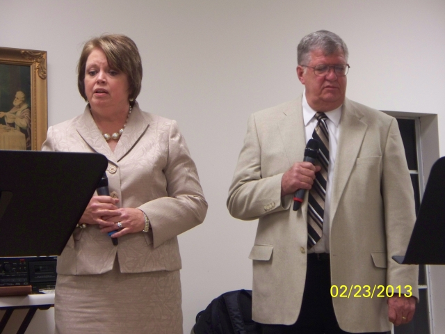 Ann and Gary wait for the next song to get started!