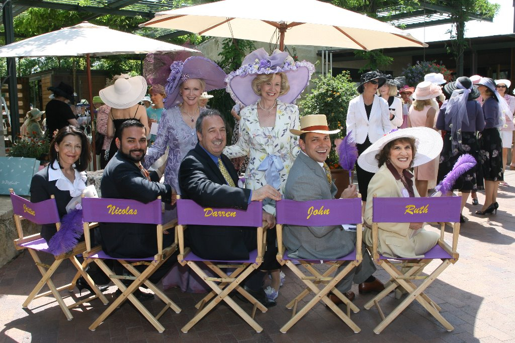 Jill Rowlett and Yvonne Crum with Hat Judges 2006