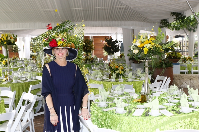 Terry Irby with beautiful floral designs by Ridgeview Florist.
