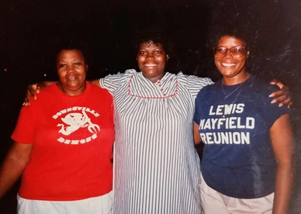 Frances, Clenette, and Rhea Jean at a past family reunion