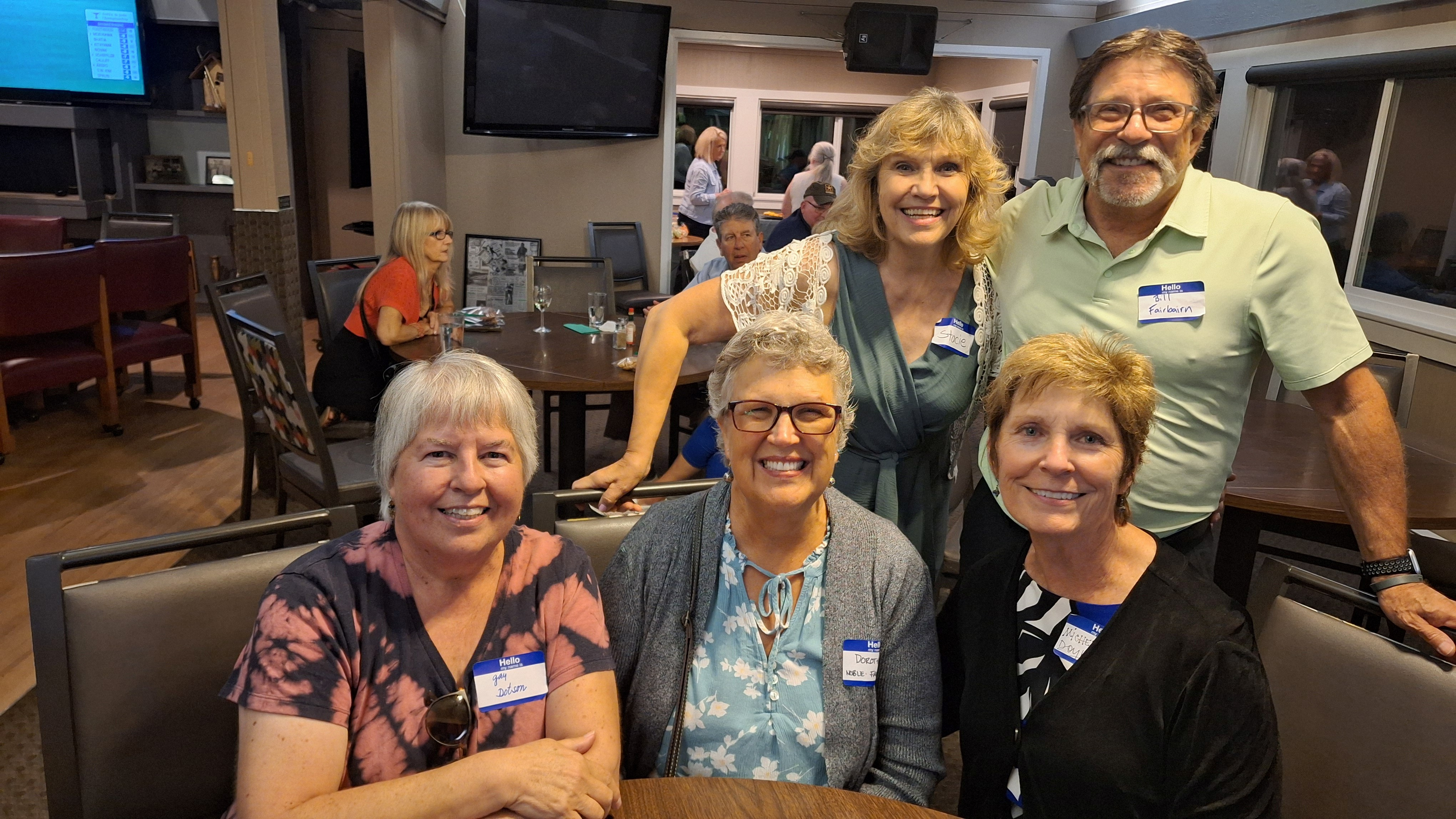 Group shot with Gay D, Dorothy N., Bill F. Stacy M and Michele D 50th