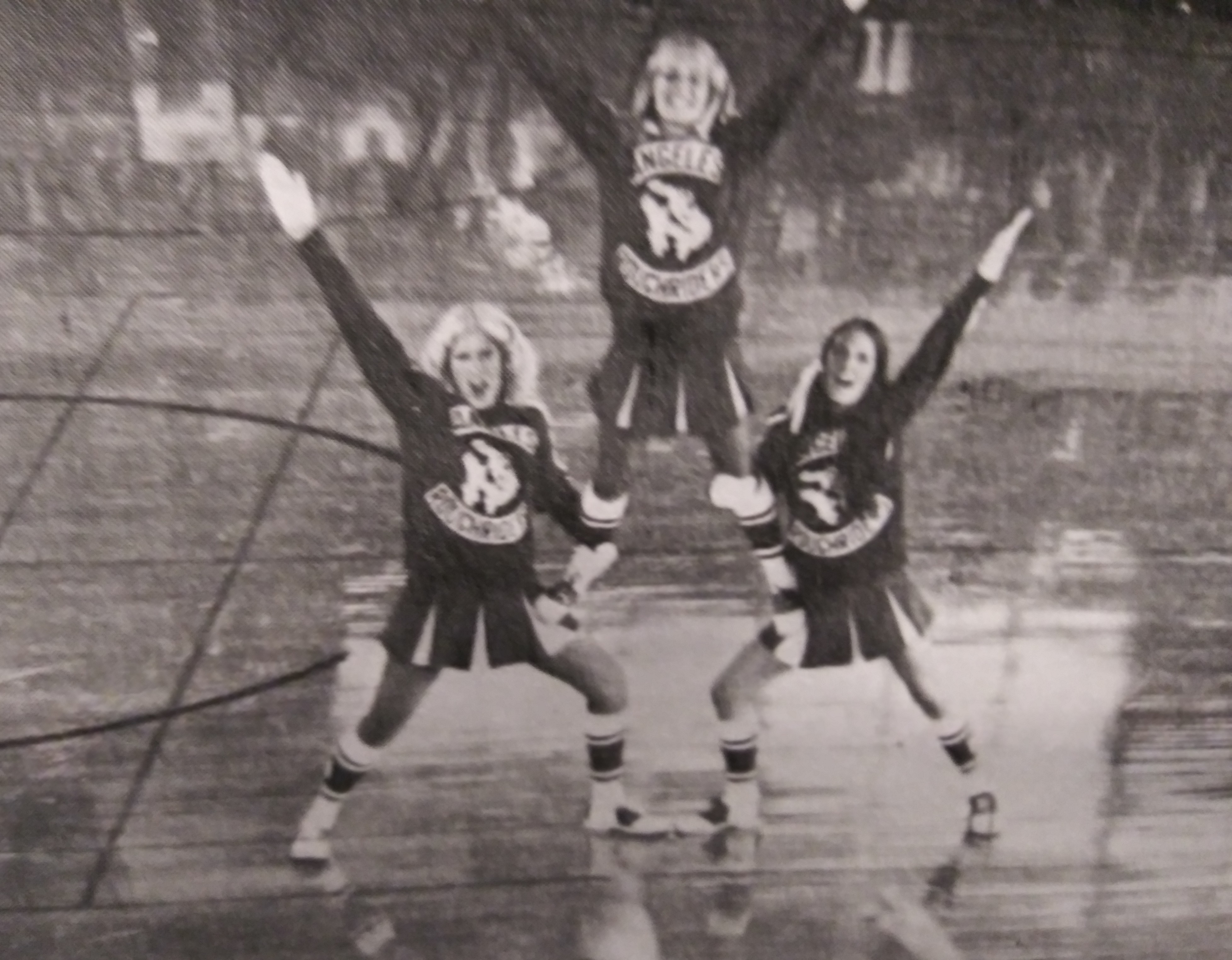 Terri B, Kristine A, and Debbie B 1975 Basketball