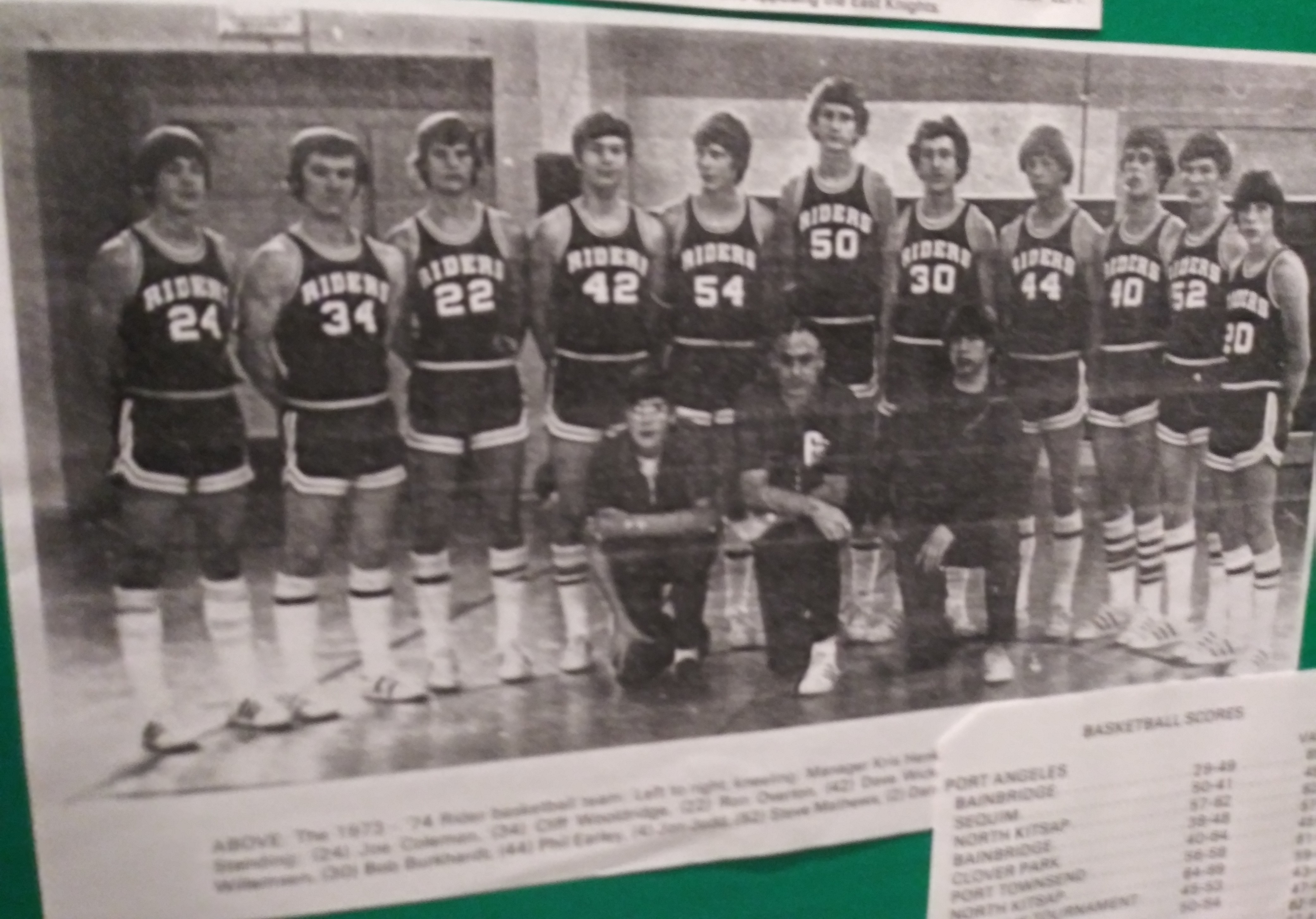 PAHS Varsity Basketball Team 1973