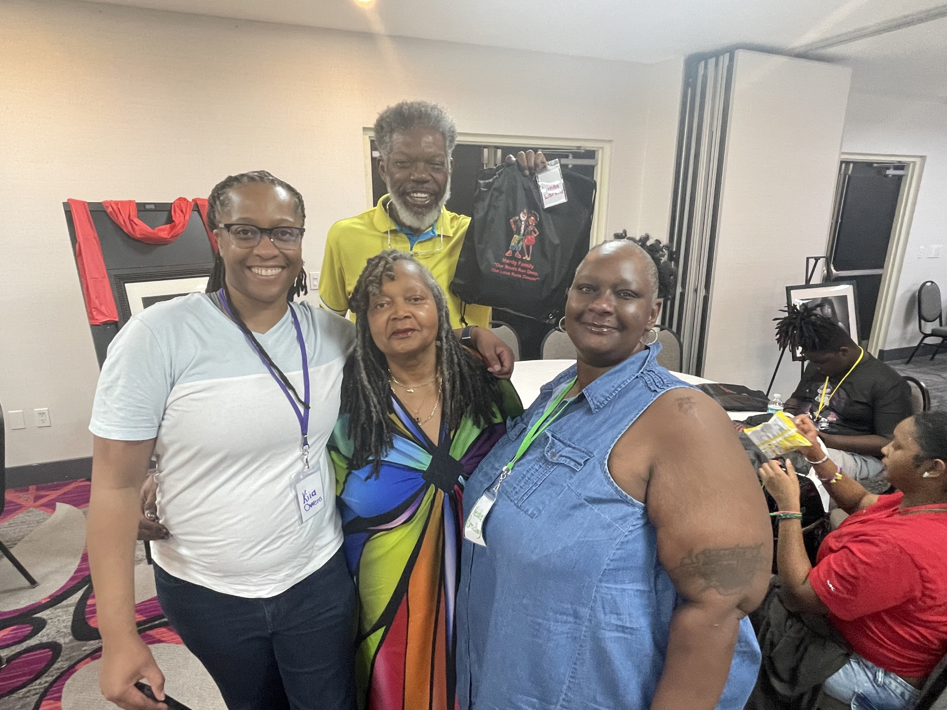 Arthur Larkins and Linda Larkins with family