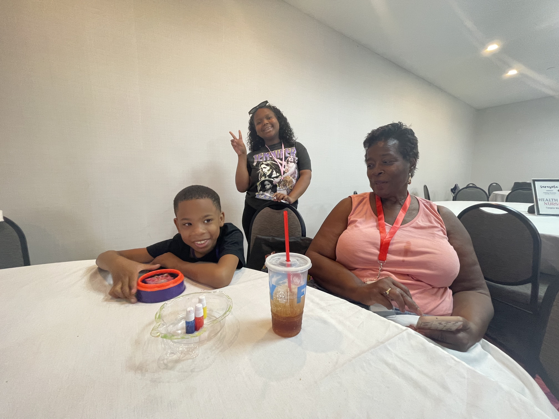 Vernell Harrell Kinsey and Grandkids, Ariel and Jace