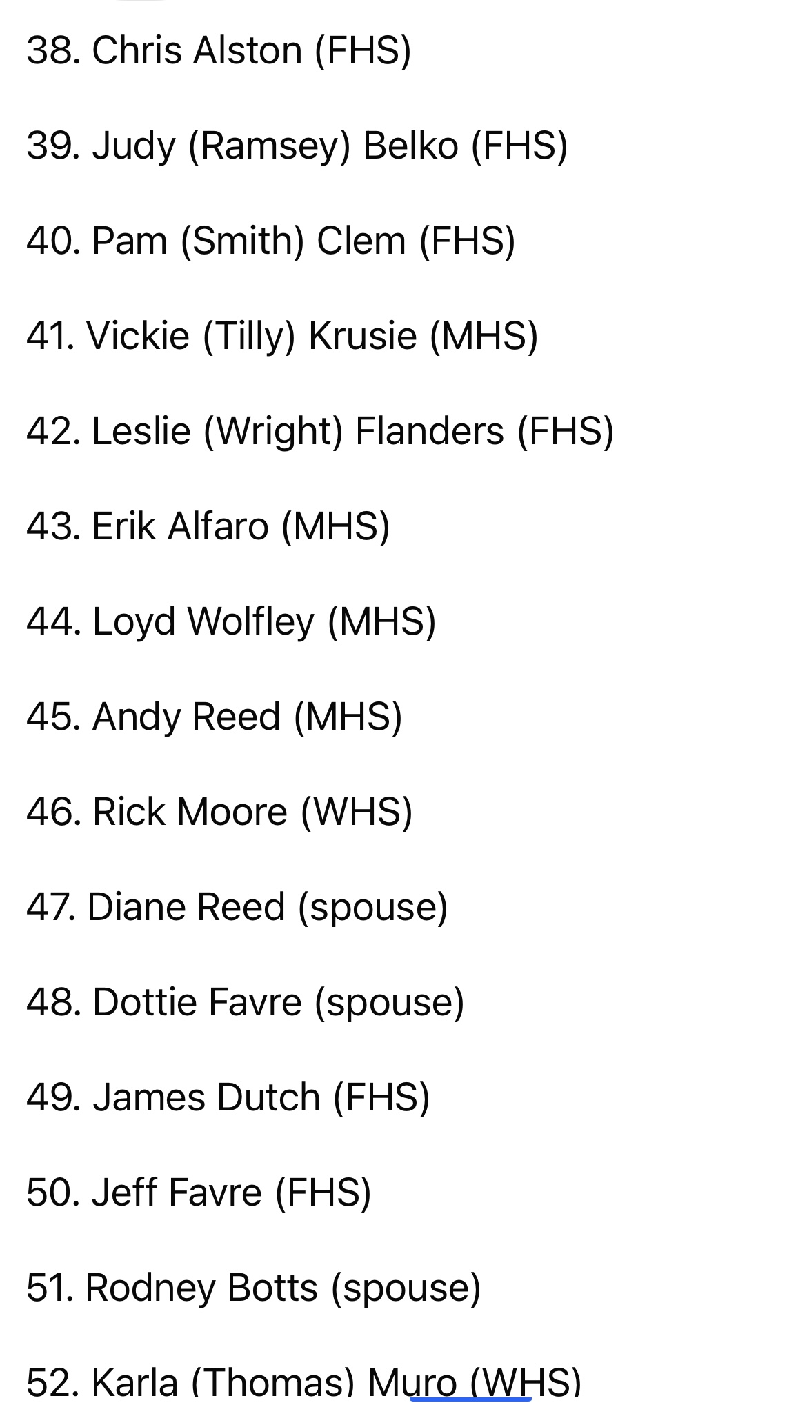 Group numbering 38-52