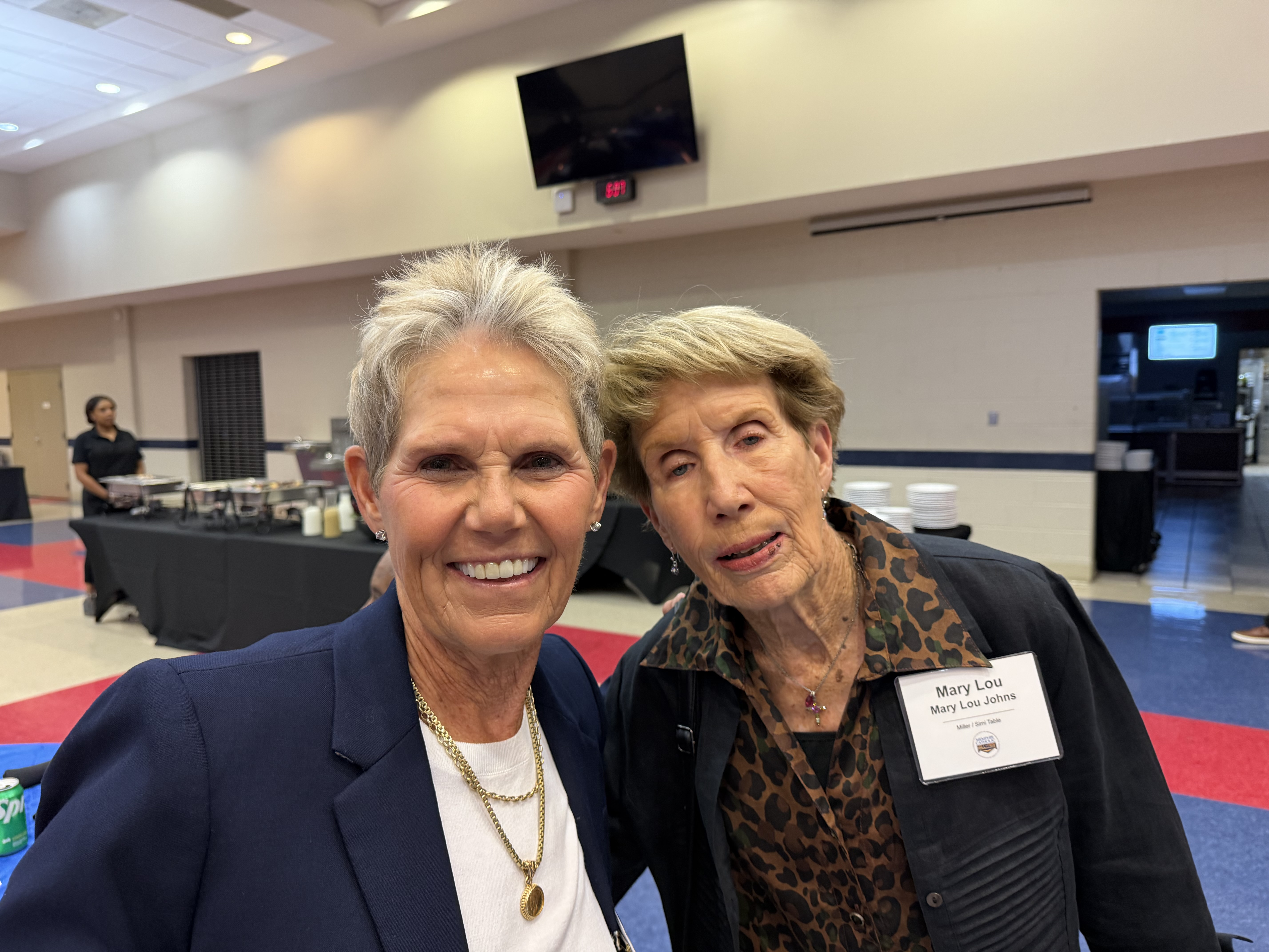 Theresa A. Simi with Memphis Lady Tiger Coach Mary Lou Johns