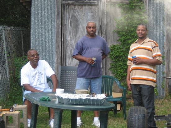 Charles, Raymond, and Prentiss...Somin the meat!