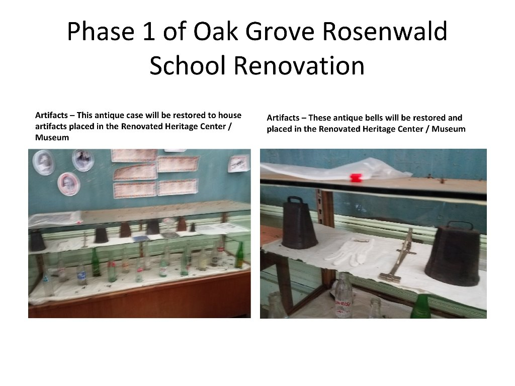 Artifacts inside Oak Grove School