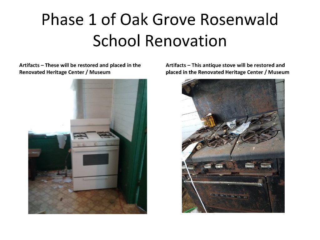 Artifacts inside Oak Grove School