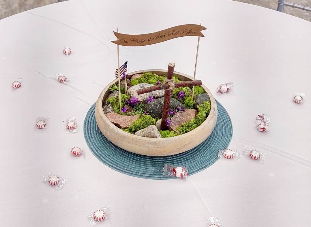 One of seven different table centerpieces