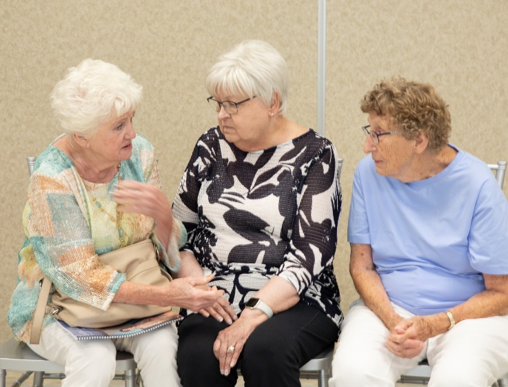Barb, Karen and Donna in conversation