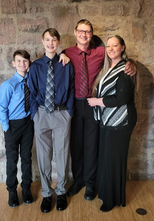Mike and Carinna Schmidt with sons Andrew and Alex 