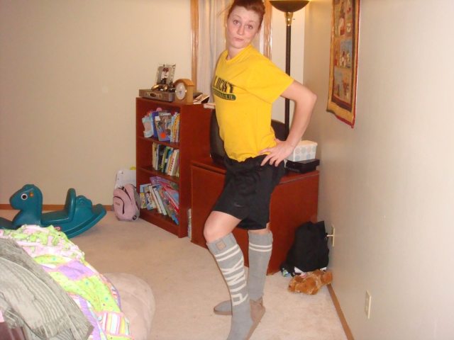 Juss sporting the new slippers I got her for Christmas this year!