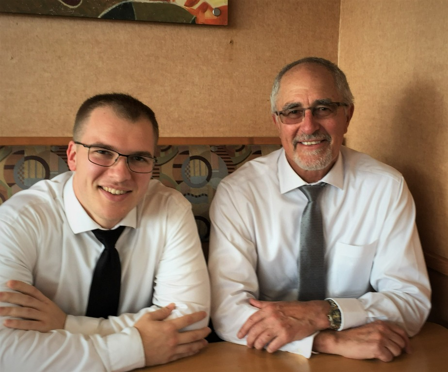 Matt & Lance at Eldons Booth, Burger King, Spearfish, SD 2018