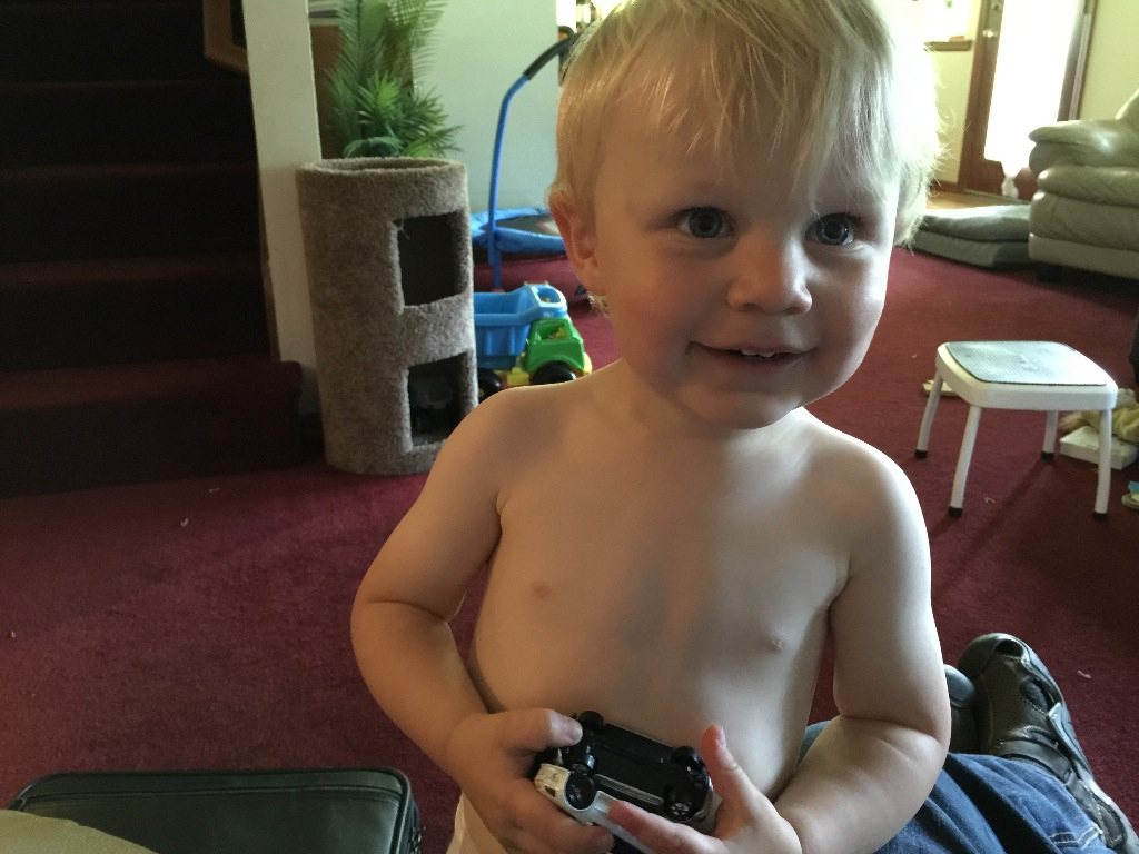 Max with Hot Wheels