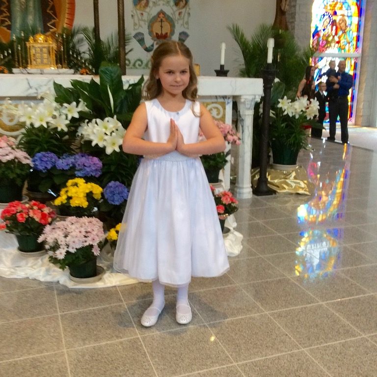 Maddies 1rst Communion April 10, 2016