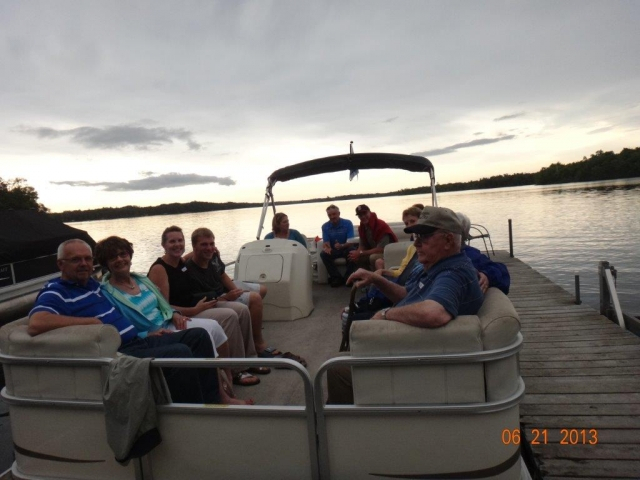 Pontoon boat ride
