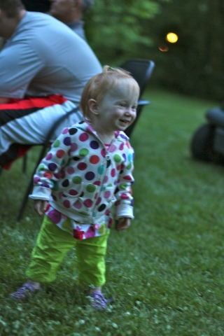 Even Rachel enjoyed the bonfire