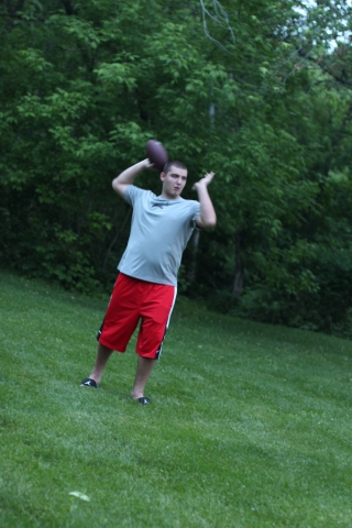 Jack playing a little football