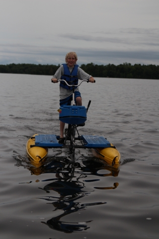 Gavin on the hydro-bike