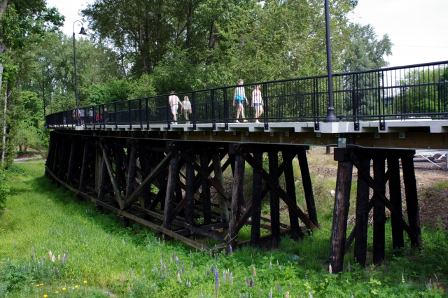 Railroad bridge hiking trail