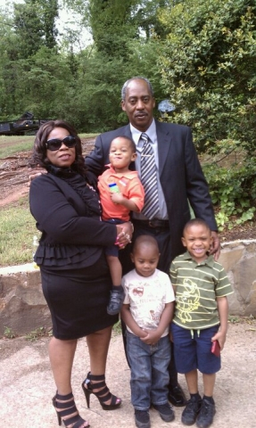Charles, Jessie Lomax and some of the grand boys.