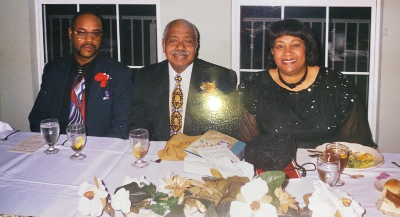 Barcus Lockett with his Parents, Jimmie Lee and Katie Mae Lockett