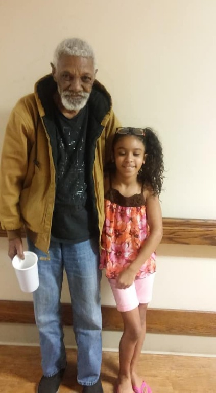Ralph Price and great niece Rihanna Davidson.