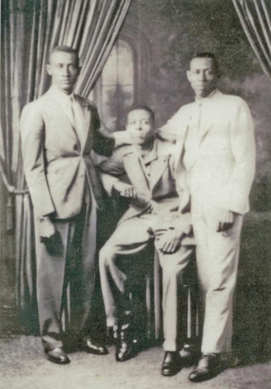 Walter Espy Jr (on right) husband of Lorimer Johnson daughter Morgan J Johnson (also pic Walters brother Robert Chick (center) & son Matthew (left)