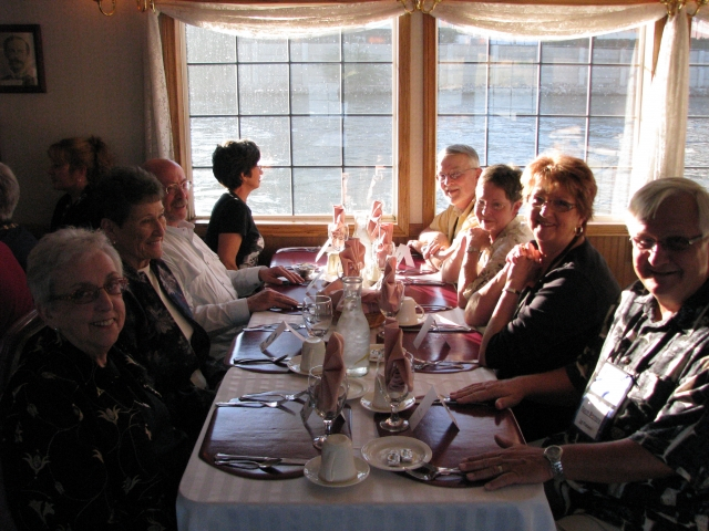Attendees enjoying the River Dinner Cruise Friday evening