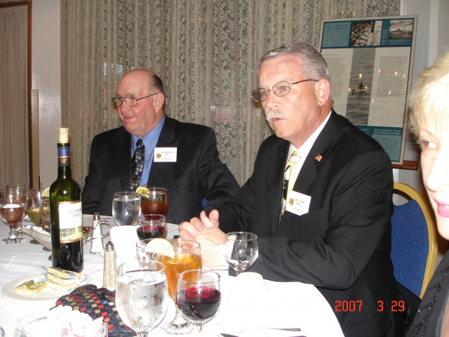 Fred Britton,Harry Clark and Paula Cooper at Fred Spauldings OCS Hall of Fame Induction dinner