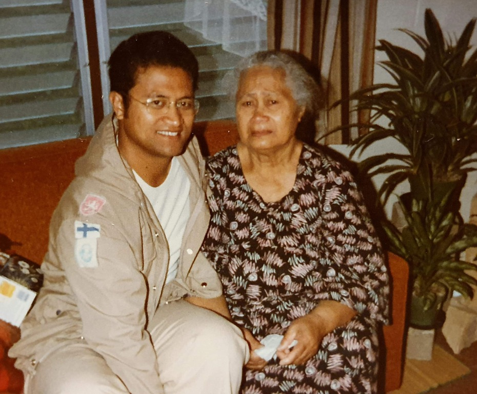 Malamalama Muagututia and his mother Ruta Fasi Tuâ
