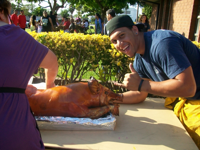 Not sure of his name but he was pretty proud of that pig