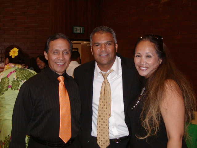Melvin Liufau with our cousin Murphy (Sanes son) and Melvins wife, our cousin Riki (Stellas daughter). Murphy conducted the fireside and did such a wonderful job. The spirit was so strong. You could feel the love coming from everyone there (as well as the