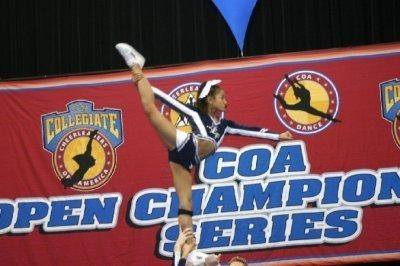 Brittani Suapaia at a cheerleading competition in Vegas when she was ten