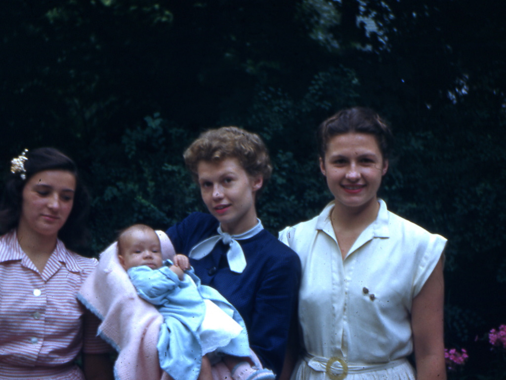 Dee, Elaine holding Ted (?), and Jeane