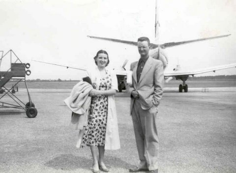 Dee & Jim Honeymoon flight to Chicago