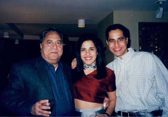 Raj with Dad and sister Priya